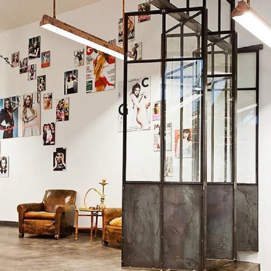 Лофт перегородка гармошка