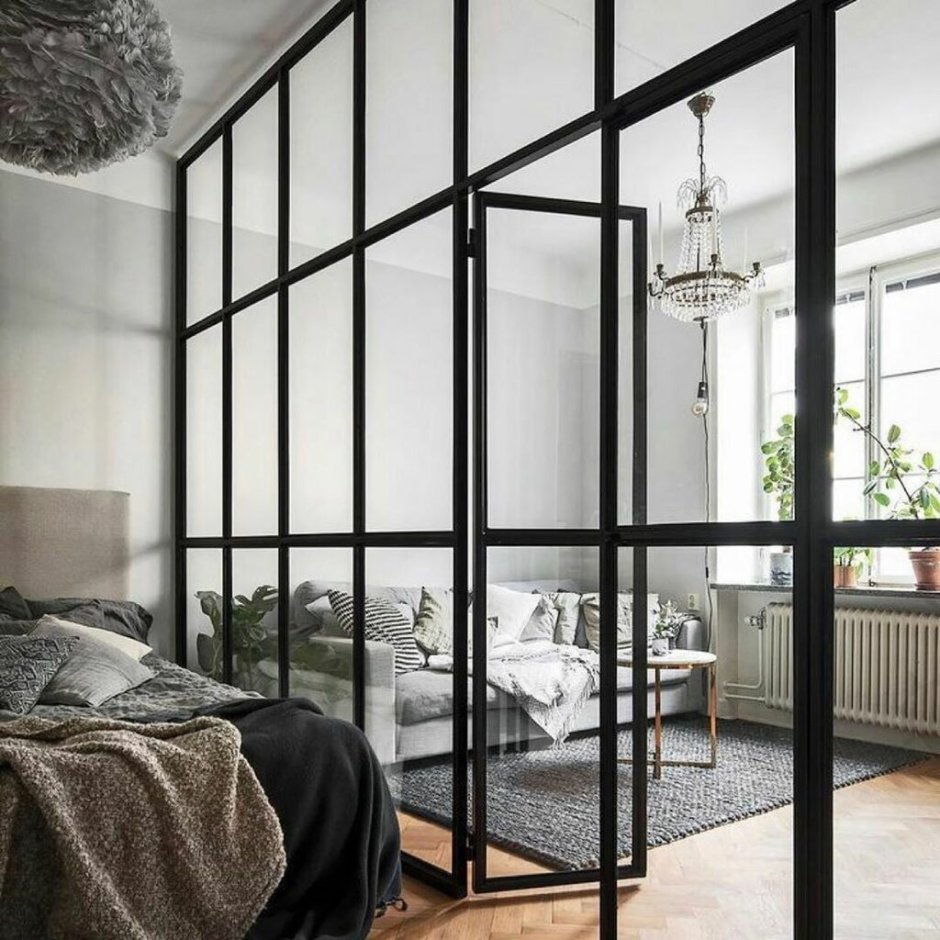 Металлические перегородки в стиле лофт