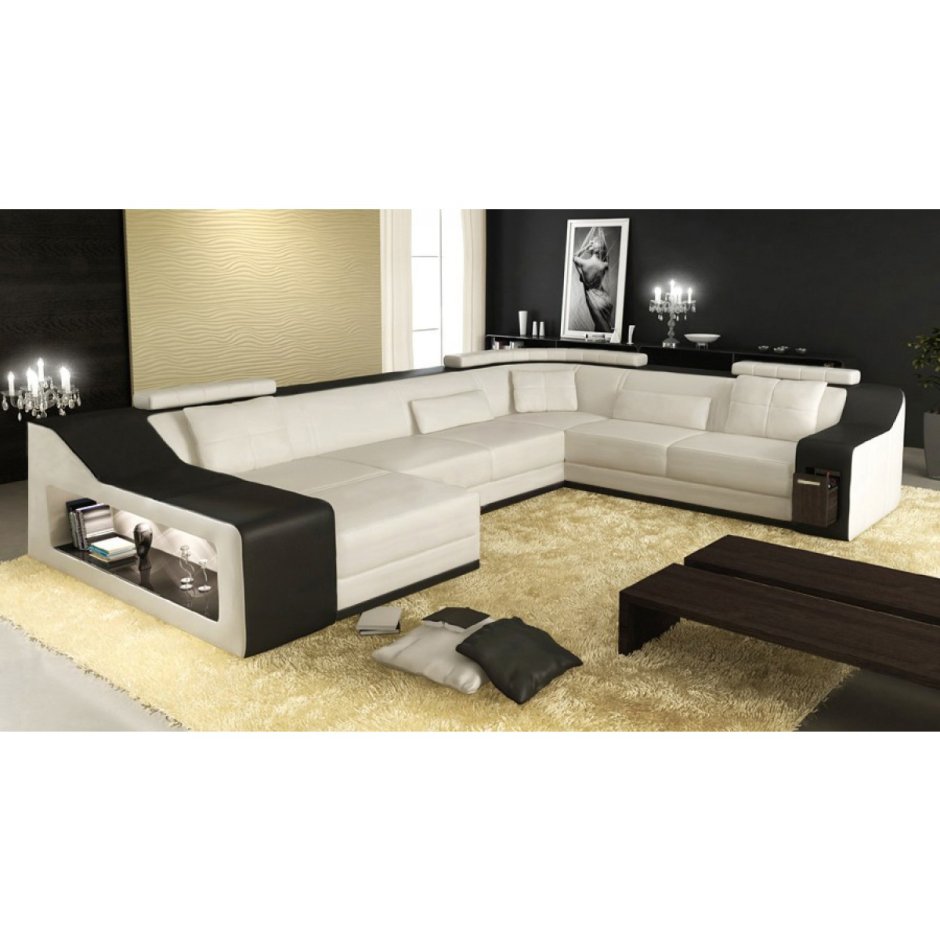 Большой угловой диван для гостиной