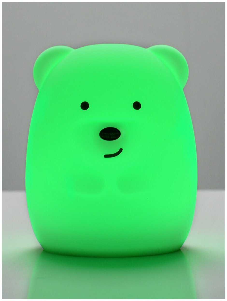 Силиконовый ночник медведь