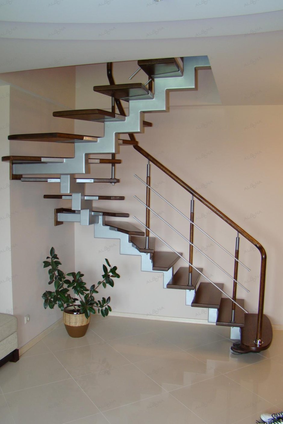 Лестница на 2 косоурах