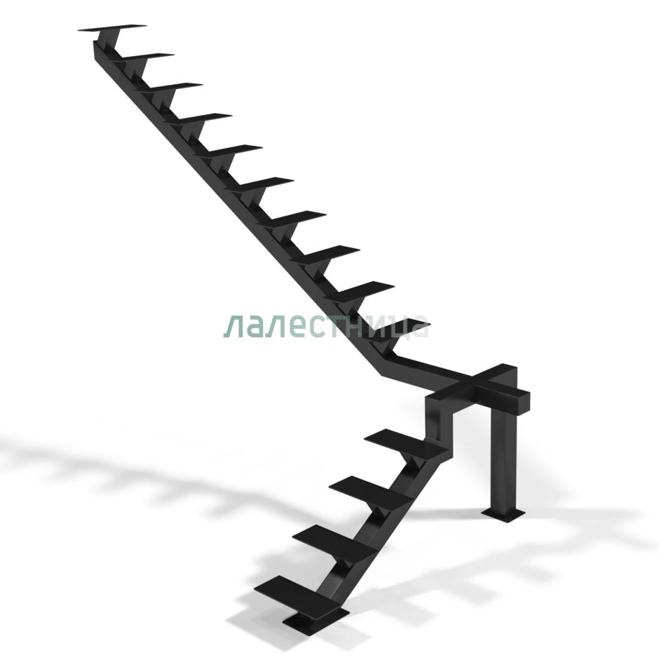 Г образная лестница на монокосоуре