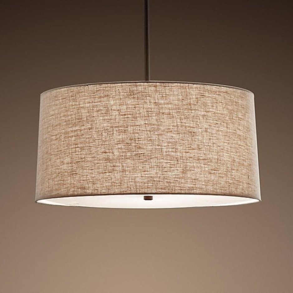 Люстра rh Round Linen Shade Pendant Loft Concept 40.1557
