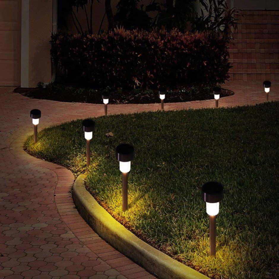 Подсветка дорожек в саду