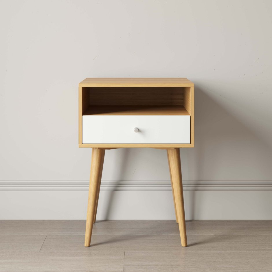 Прикроватная тумба Berta с белым ящиком IMR-977690