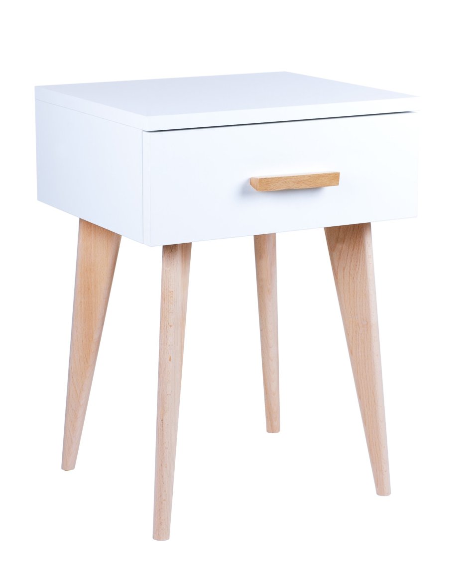 Тумба прикроватная лофт белый