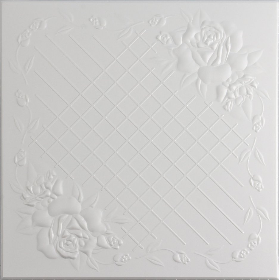 Плитка потолочная Солид с2064, белый