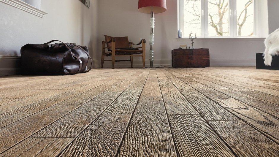 Паркетная доска Haro 4000 трёхполосная дуб Табакко-серый