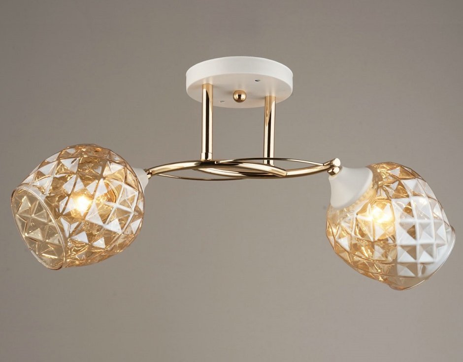 Люстра s0738/5 FGD+WT золото/белый 5х60w e27 d600 h410