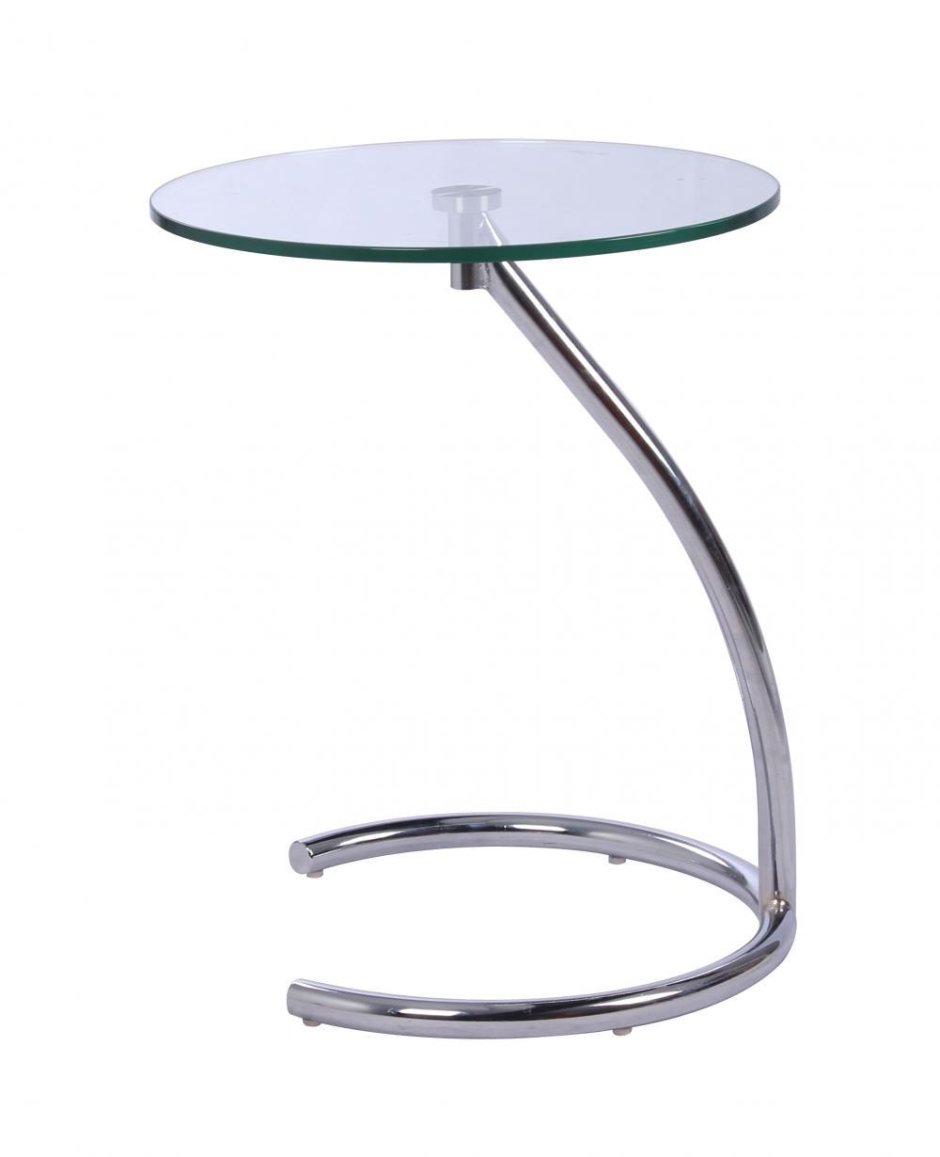 Столик прикроватный круглый стеклянный