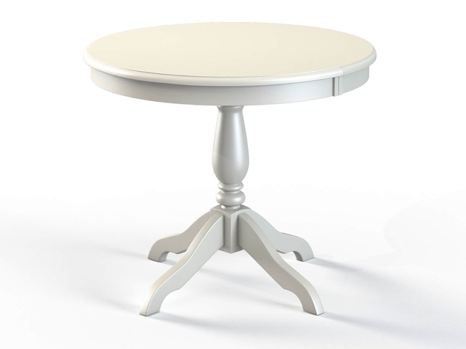 Обеденный стол медведь 850/1150х850х750 мм цвет слоновая кость