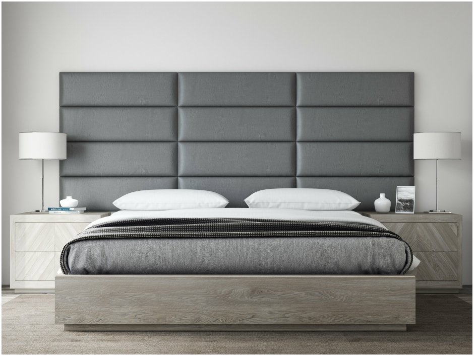 Кровать с мягким изголовьем