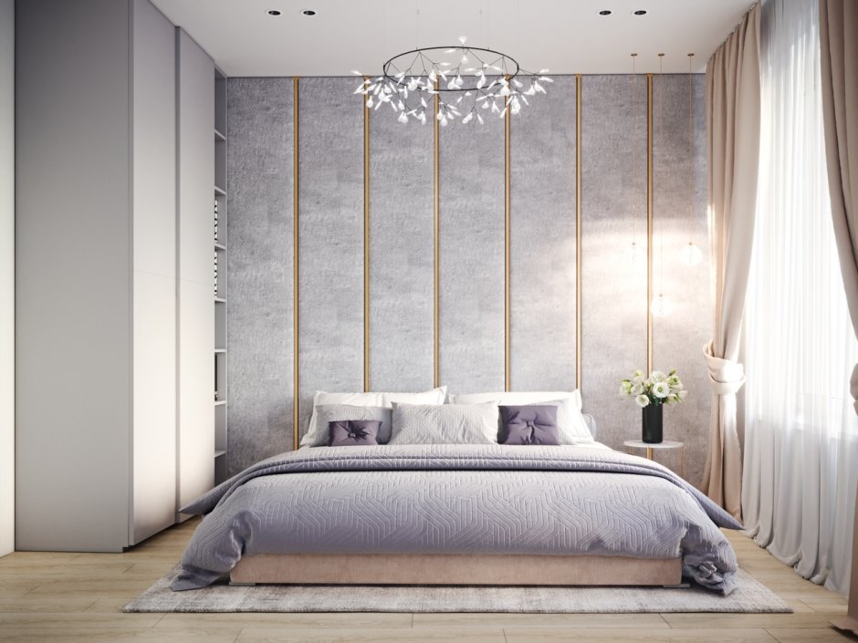 Мягкие настенные панели в спальню