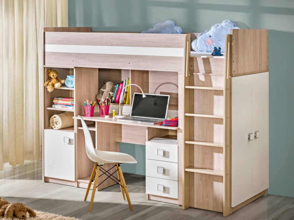 Кровать-чердак "uno 5 Nero"