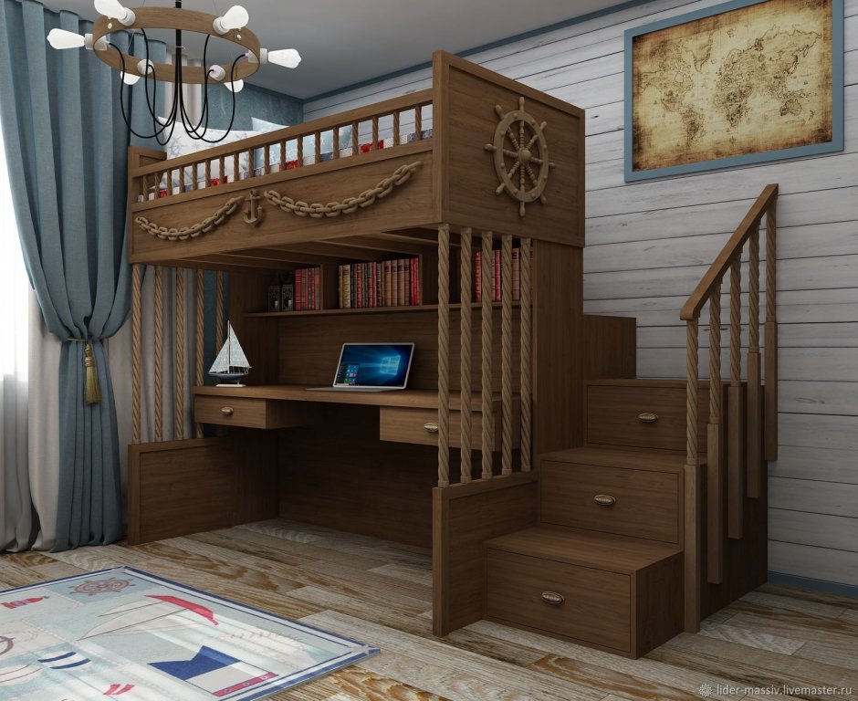 Детская кровать чердак Коломбо