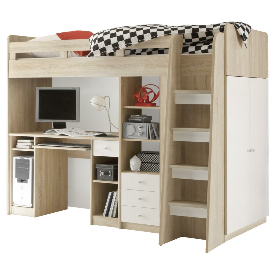 Кровать-чердак Милана 5 сонома