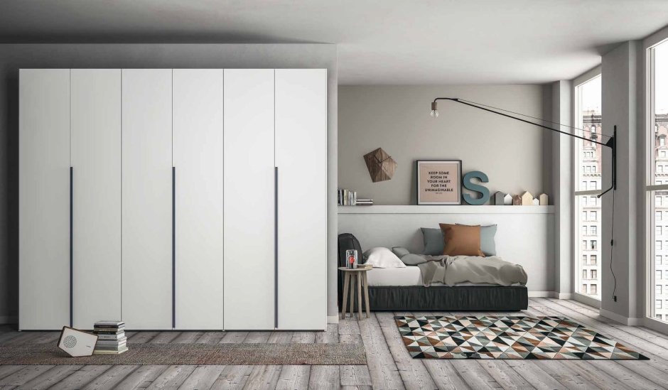 Шкаф Минимализм Сканди серый