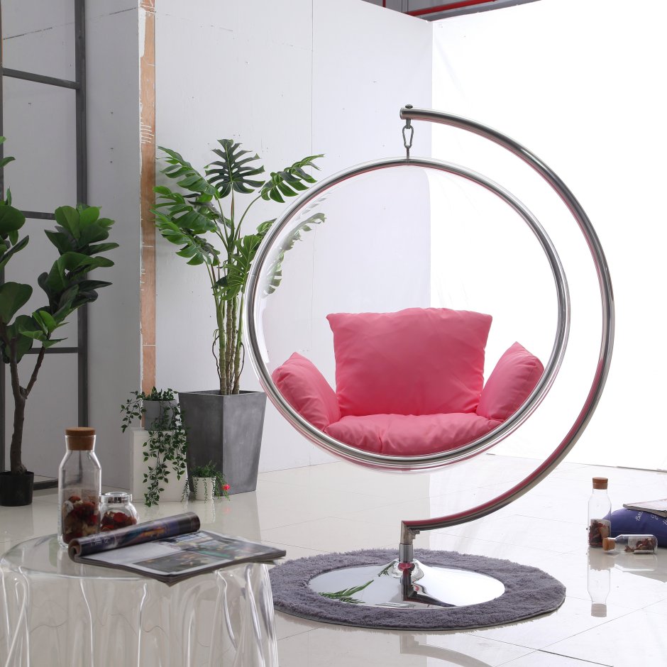 Прозрачный стул качалка