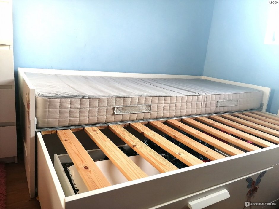 Кровать икеа с 2 матрасами