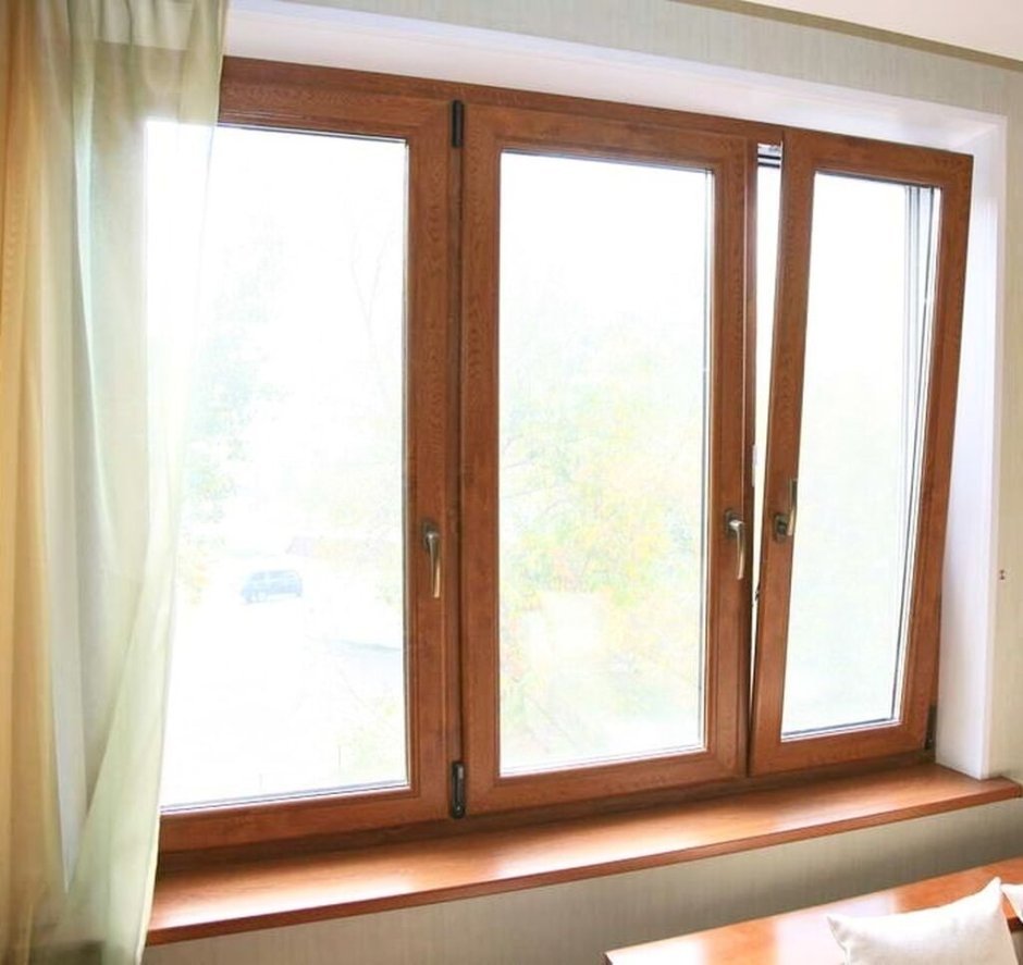 Коричневый пластик для окон