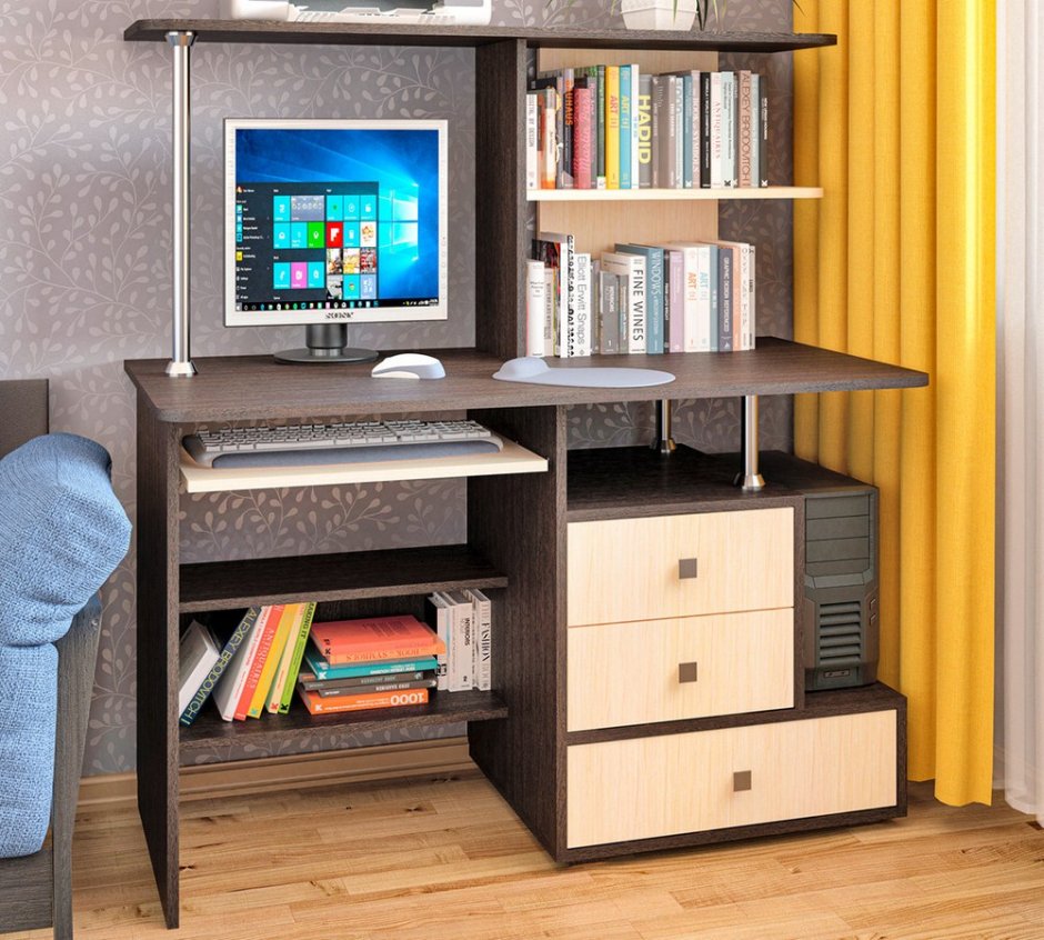 Стол компьютерный СК-1 венге/дуб молочный