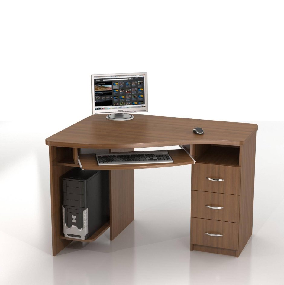 ТД ная стол компьютерный Кондор-14 КС-14-2т левый ноче экко