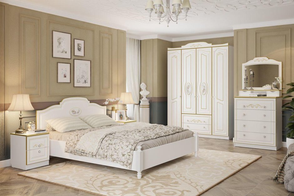 Спальный гарнитур Диана Голд Мебельсон