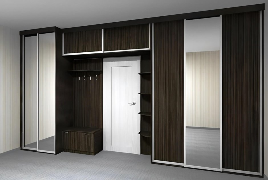 Шкаф купе с антресолями