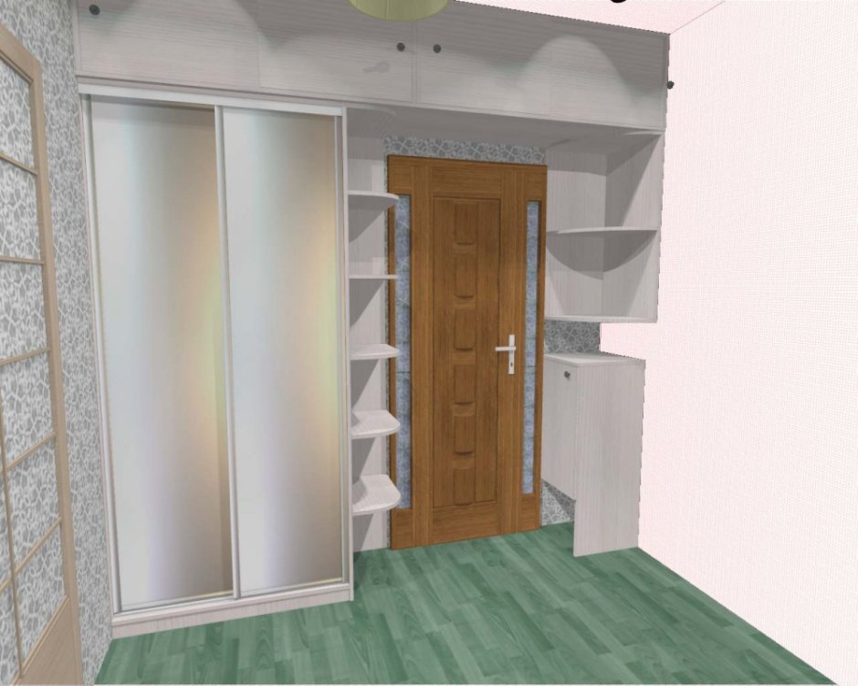 Шкаф в прихожую с антресолью над дверью