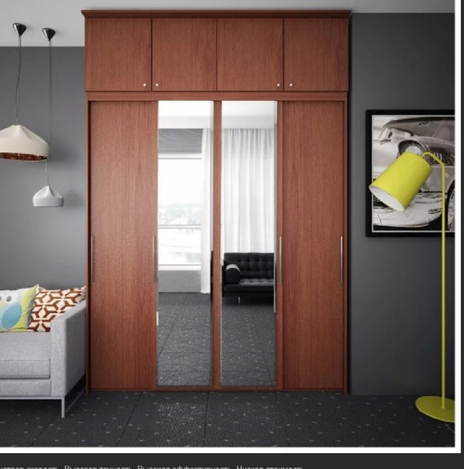 Шкаф купе с антресолью