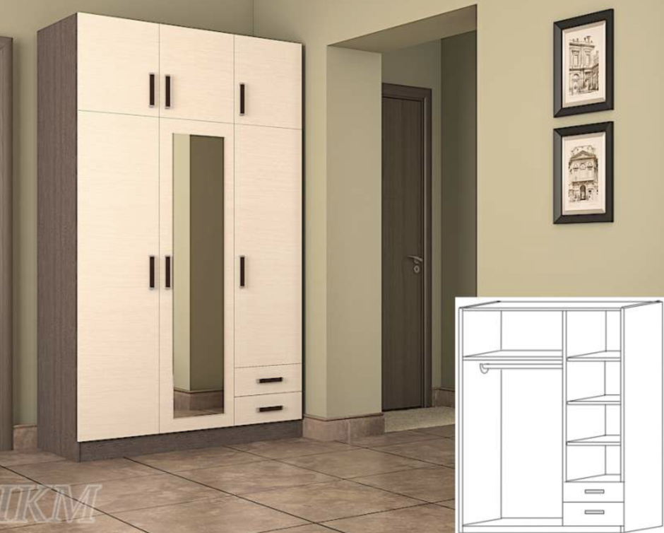 Шкаф РИИКМ ШК-303 С зеркалом