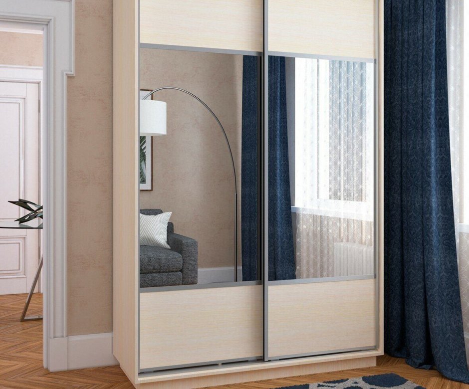 Шкаф-купе двухдверный Ника-1 с зеркалом