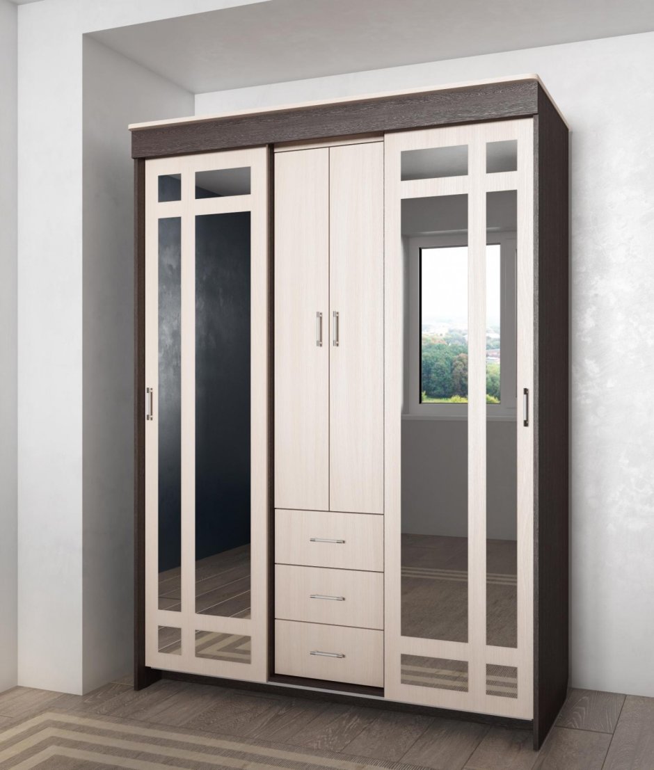 Шкаф Берта 4 створчатый орех