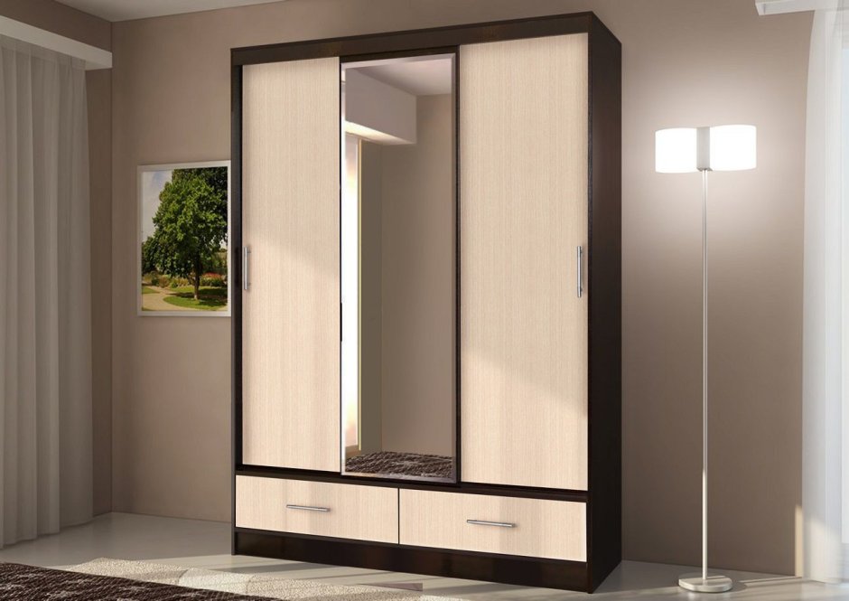 Шкаф купе венге дуб белфорт