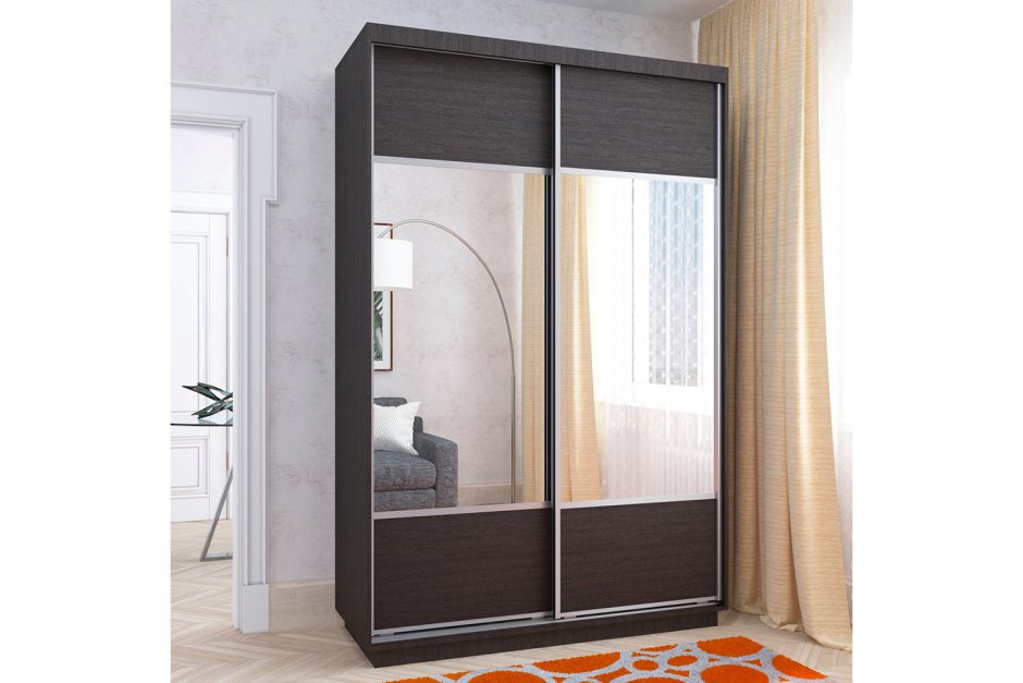 Шкаф-купе двухдверный Ника-1 с зеркалом
