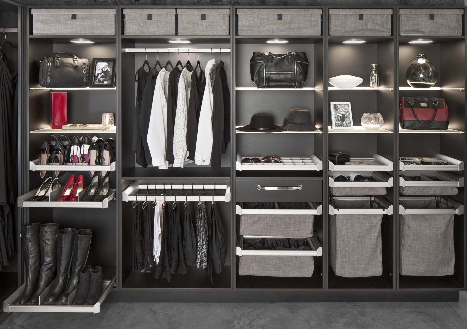 Наполнение шкафа гардеробной