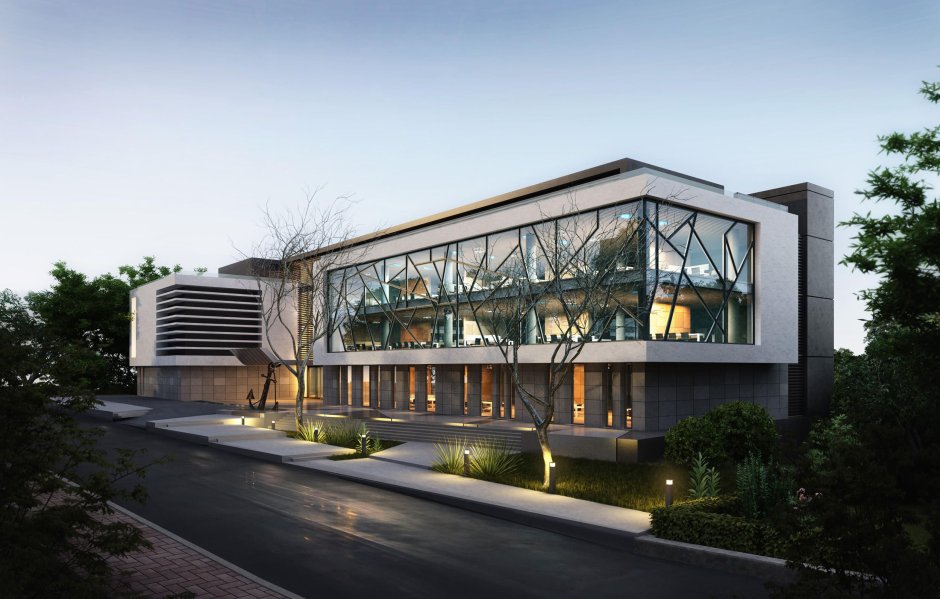 3ds Max экстерьер Office building