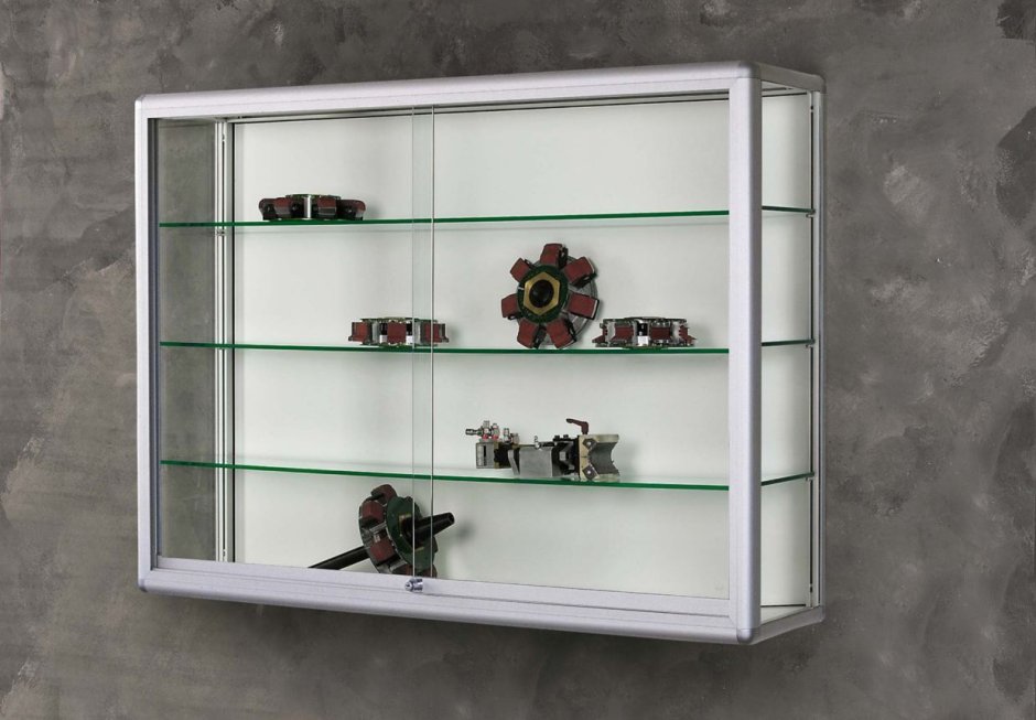 Витрина настенная со стеклом