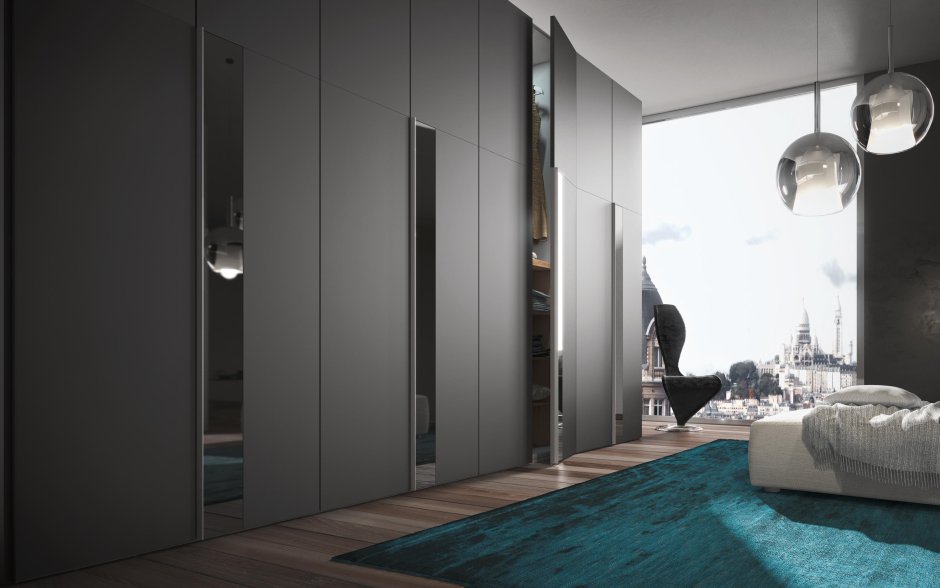 Шкаф серый Минимализм