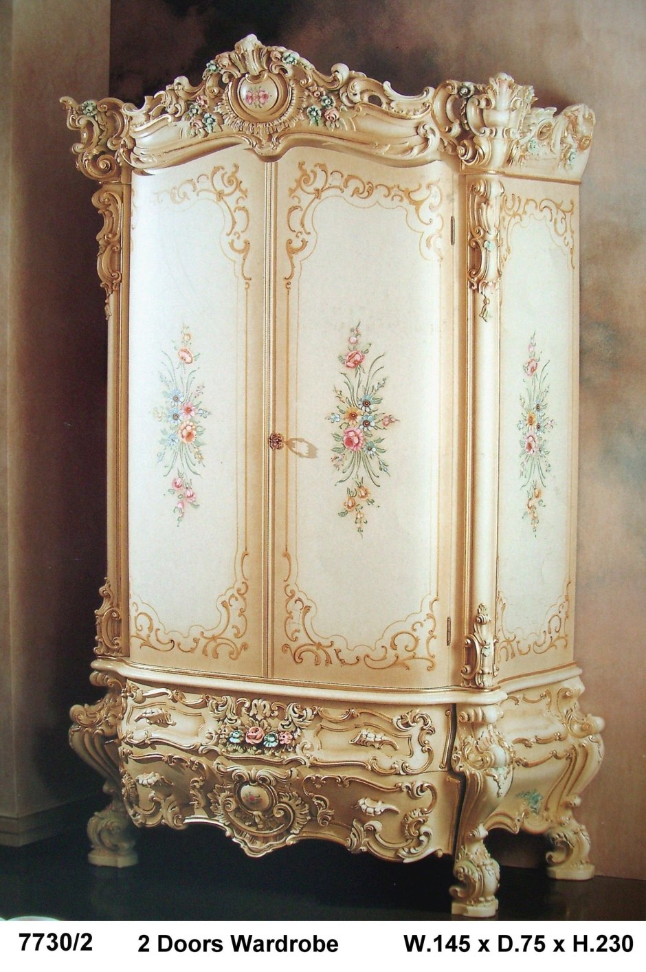 Шкаф платяной двустворчатый Франция Барокко