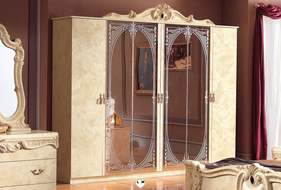 Шкаф 6дв. Barocco Avorio