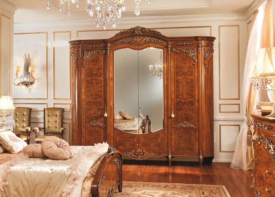 Шкаф Гретта 4-х дверный в стиле Барокко