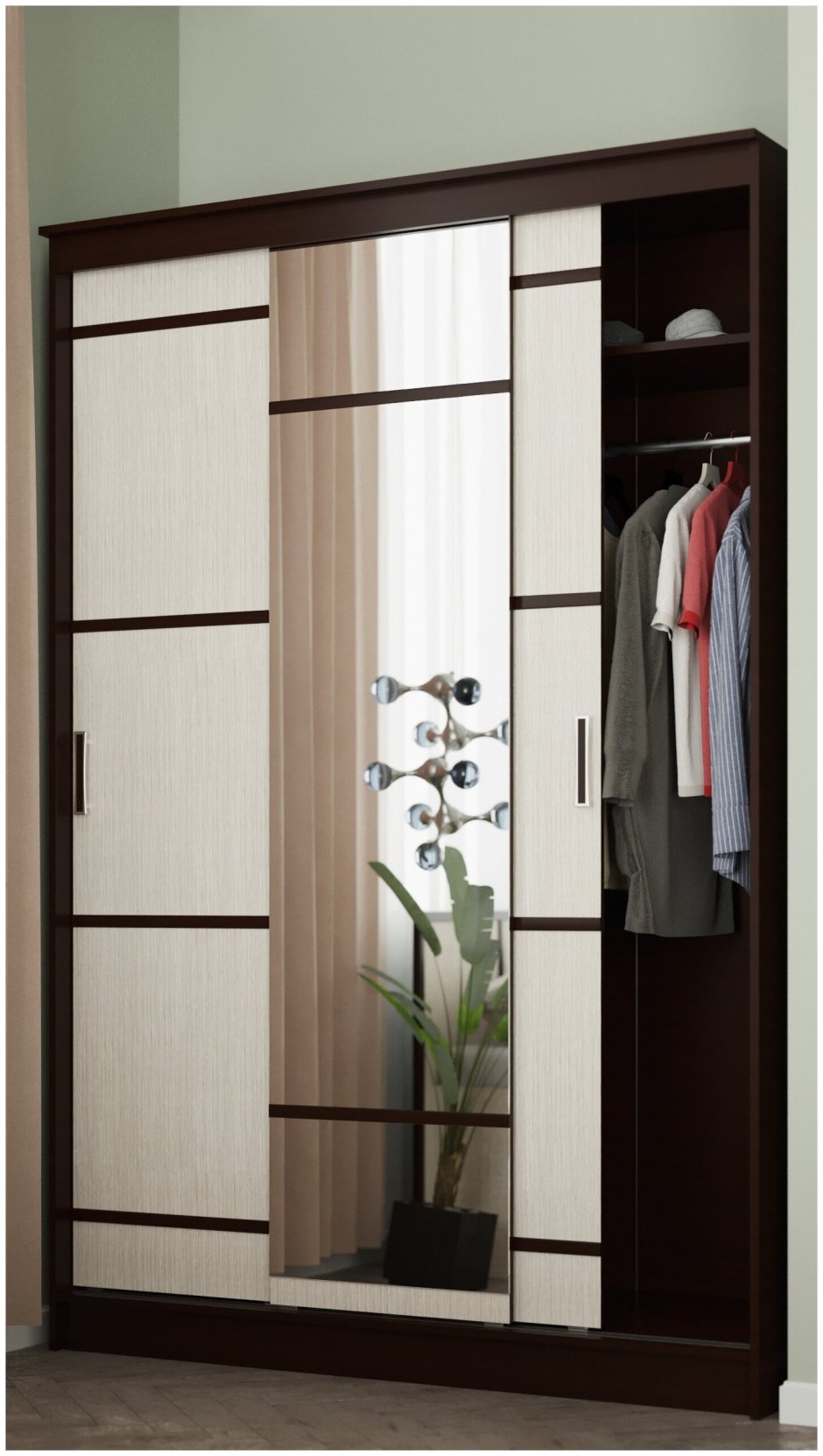 Сакура шкаф-купе 1.5м венге/лоредо
