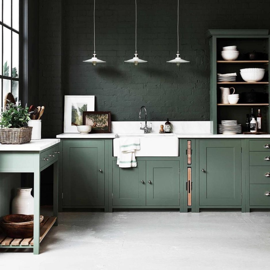 Изумрудная кухня икеа