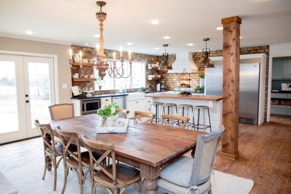 Кухня столовая в стиле Кантри