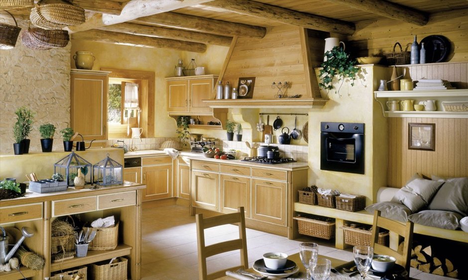 Кухня деревенский стиль Прованс Шале