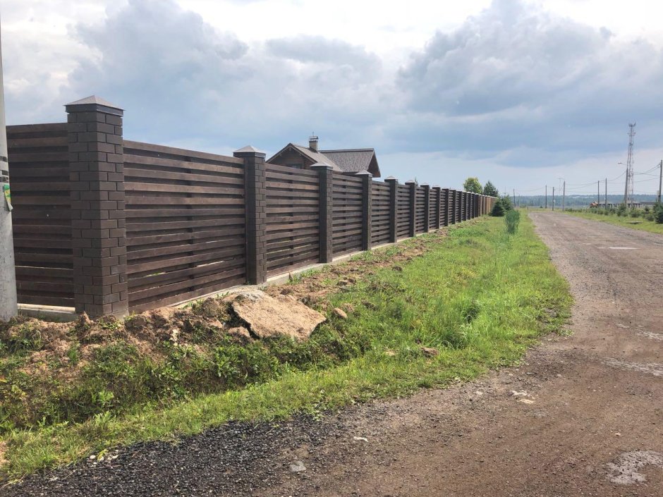 Забор шахматка горизонтальная