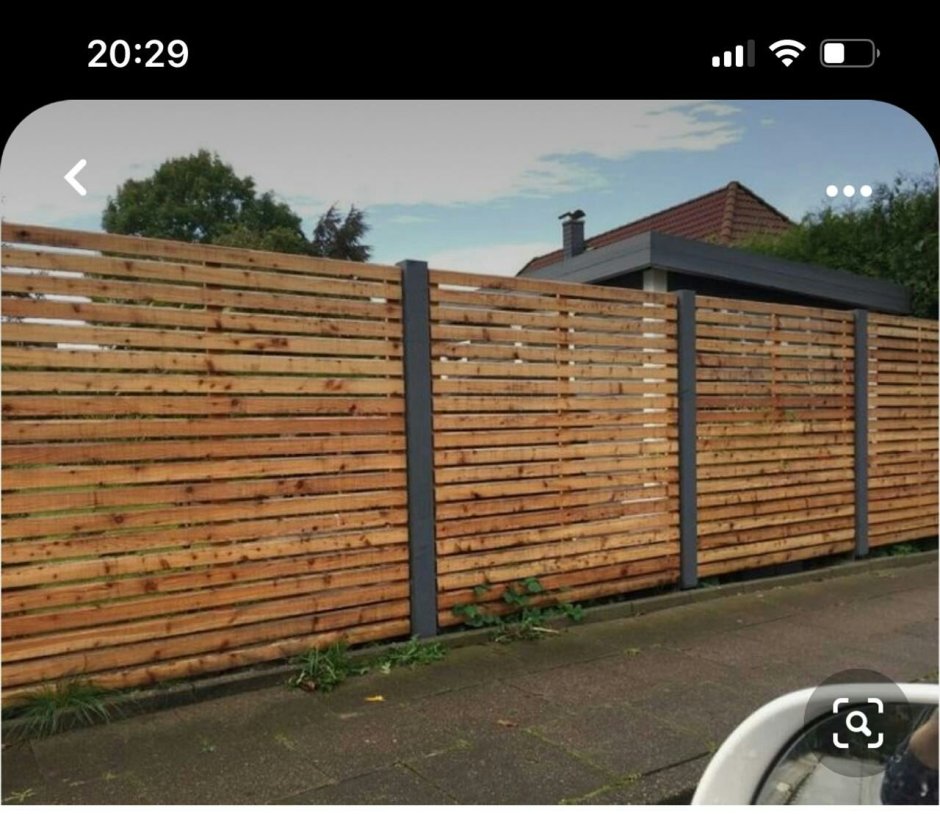 Забор из досок горизонтальный