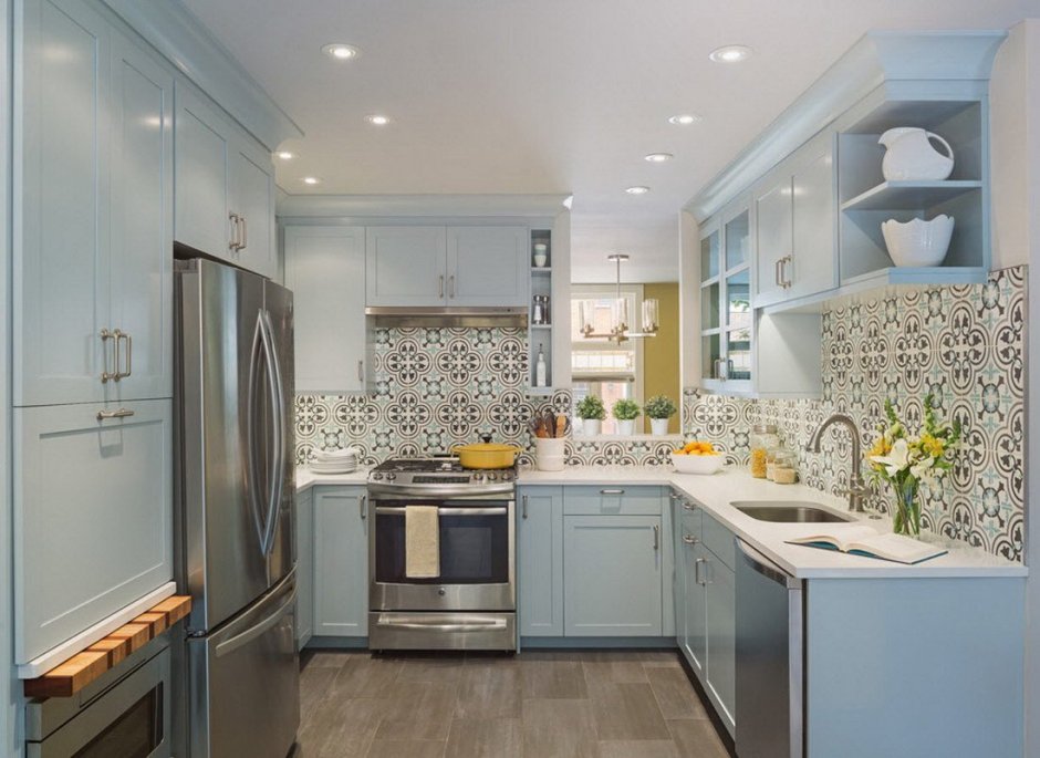 Кухня в пастельных тонах