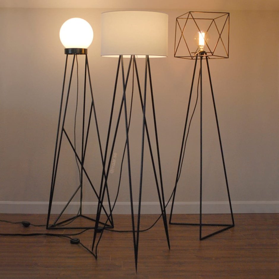 Напольный светильник в стиле лофт